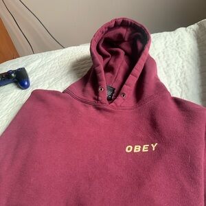 Obey Maroon Hoodie